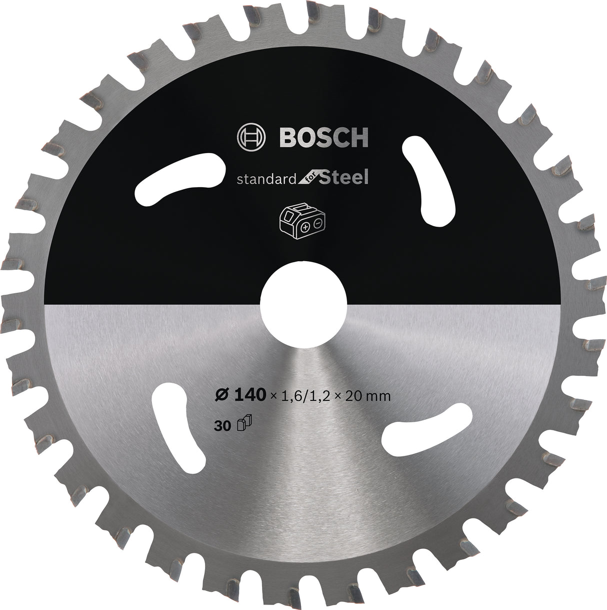 Bosch Professional Circular Saw Blade for Cordless Saws - Standard Steel, 140x1.6/1.2x20 T30