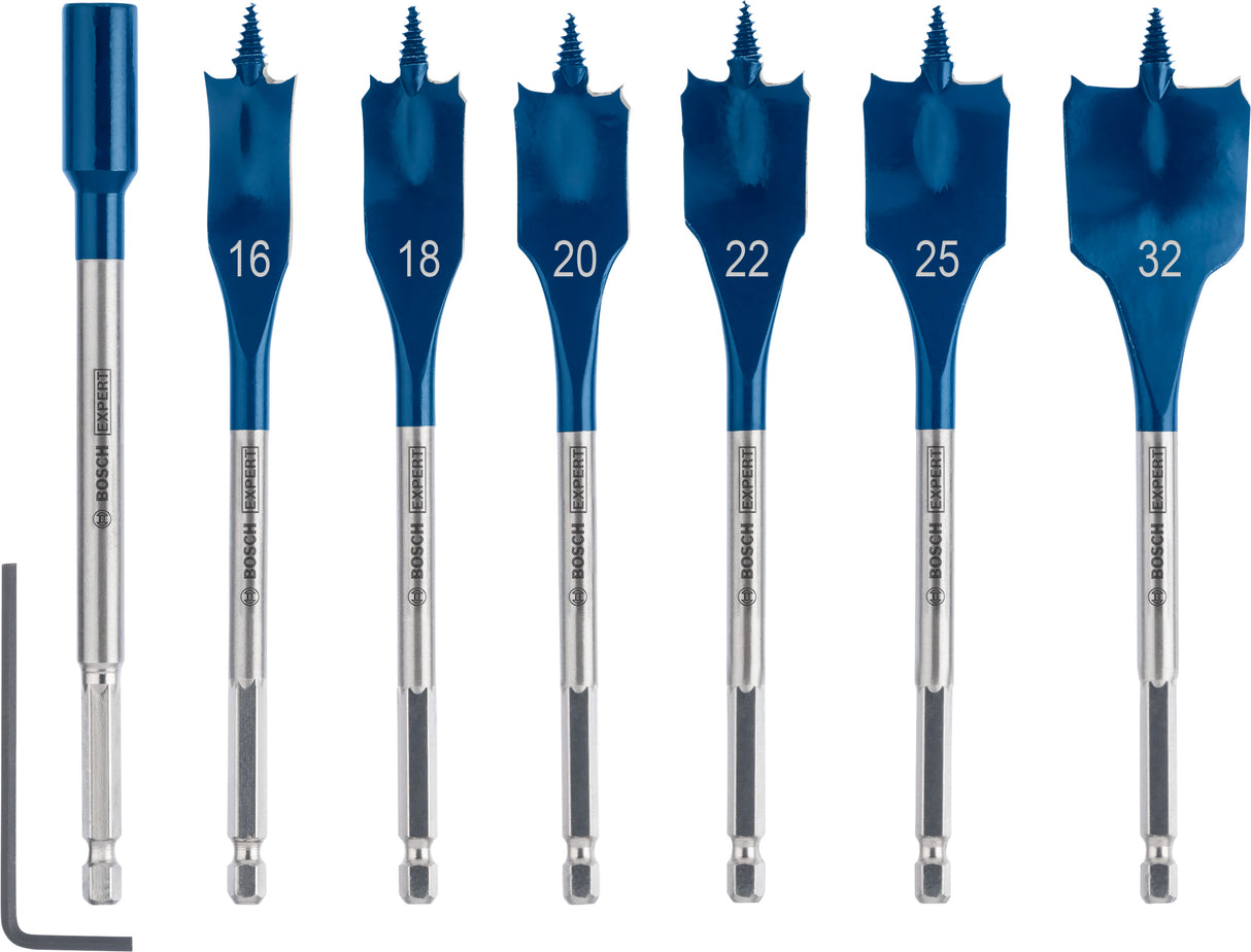 Bosch Professional SelfCut Speed Spade Drill Bit Set - 7 Pack (16/18/20/22/25/32 mm)