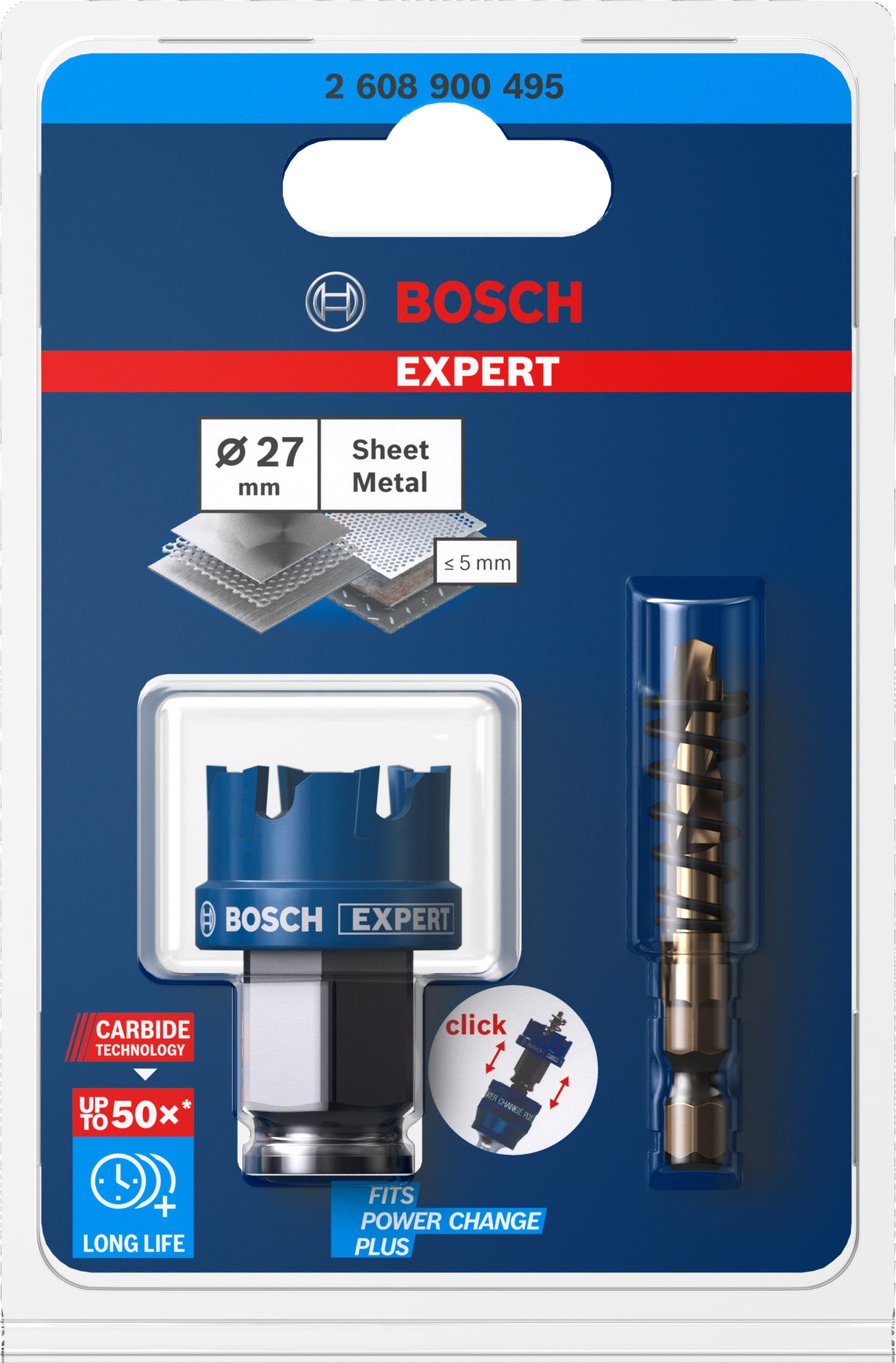 Bosch Professional Sheet Metal Hole Saw - 27mm x 40mm Expert