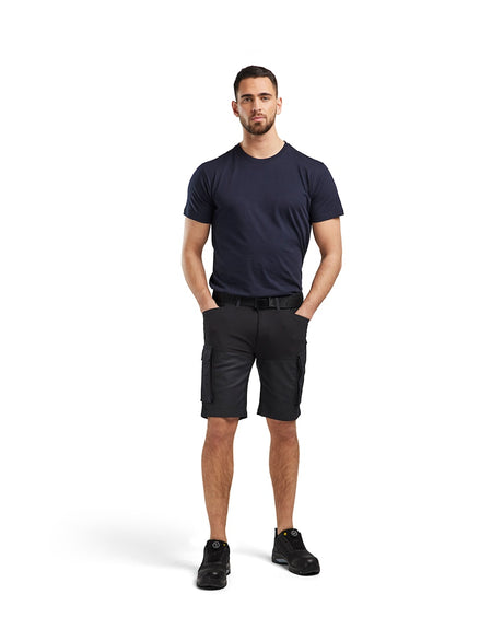 Blaklader Service Shorts with Stretch 1437 #colour_navy-blue-black