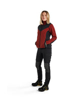 Blaklader Women's Knitted Jacket with Softshell 5943 #colour_burned-red-black