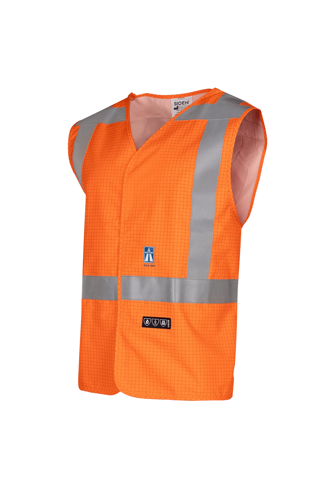 Sioen Raufar Flame Retardant And Anti-Static Hi-Vis Waistcoat (Rws)