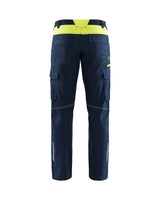 Blaklader Industry Trousers Stretch 1444 - Black/Hi-vis yellow #colour_black-hi-vis-yellow