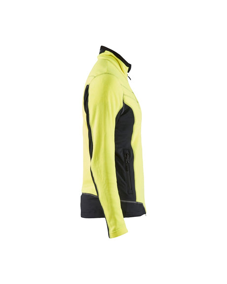 Blaklader Women's Micro Fleece Jacket 4924 #colour_hi-vis-yellow-black