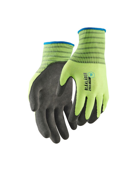 Blaklader Work Gloves, Latex Coated 2965 #colour_hi-vis-yellow