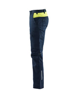 Blaklader Industry Trousers Stretch 1444 - Black/Hi-vis yellow #colour_black-hi-vis-yellow