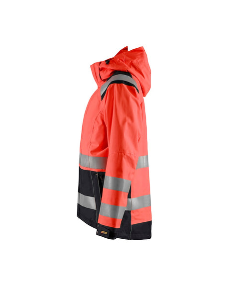 Blaklader Women's Hi-Vis Shell Jacket 4904 #colour_red-hi-vis-black