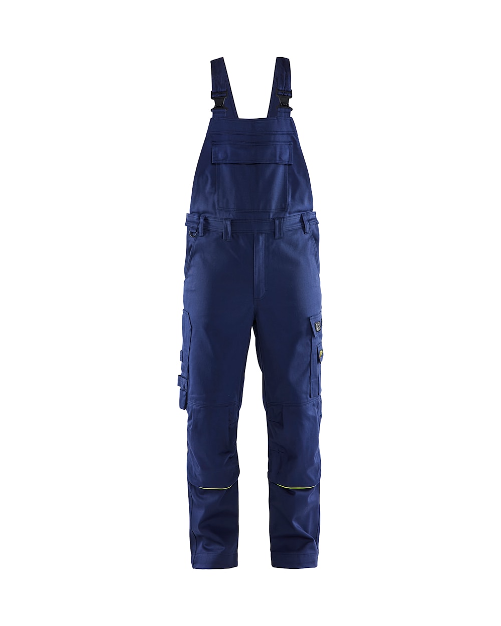 Blaklader Welding Bib Trousers 2601 #colour_navy-blue-hi-vis-yellow