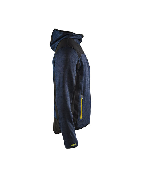 Blaklader Knitted Jacket 4930 #colour_dark-navy-yellow