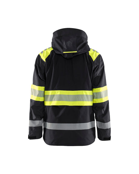 Blaklader Shell Jacket Hi-Vis 4420 #colour_black-hi-vis-yellow