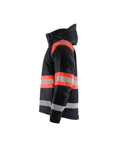 Blaklader Winter Jacket Hi-Vis 4480 #colour_black-red-hi-vis