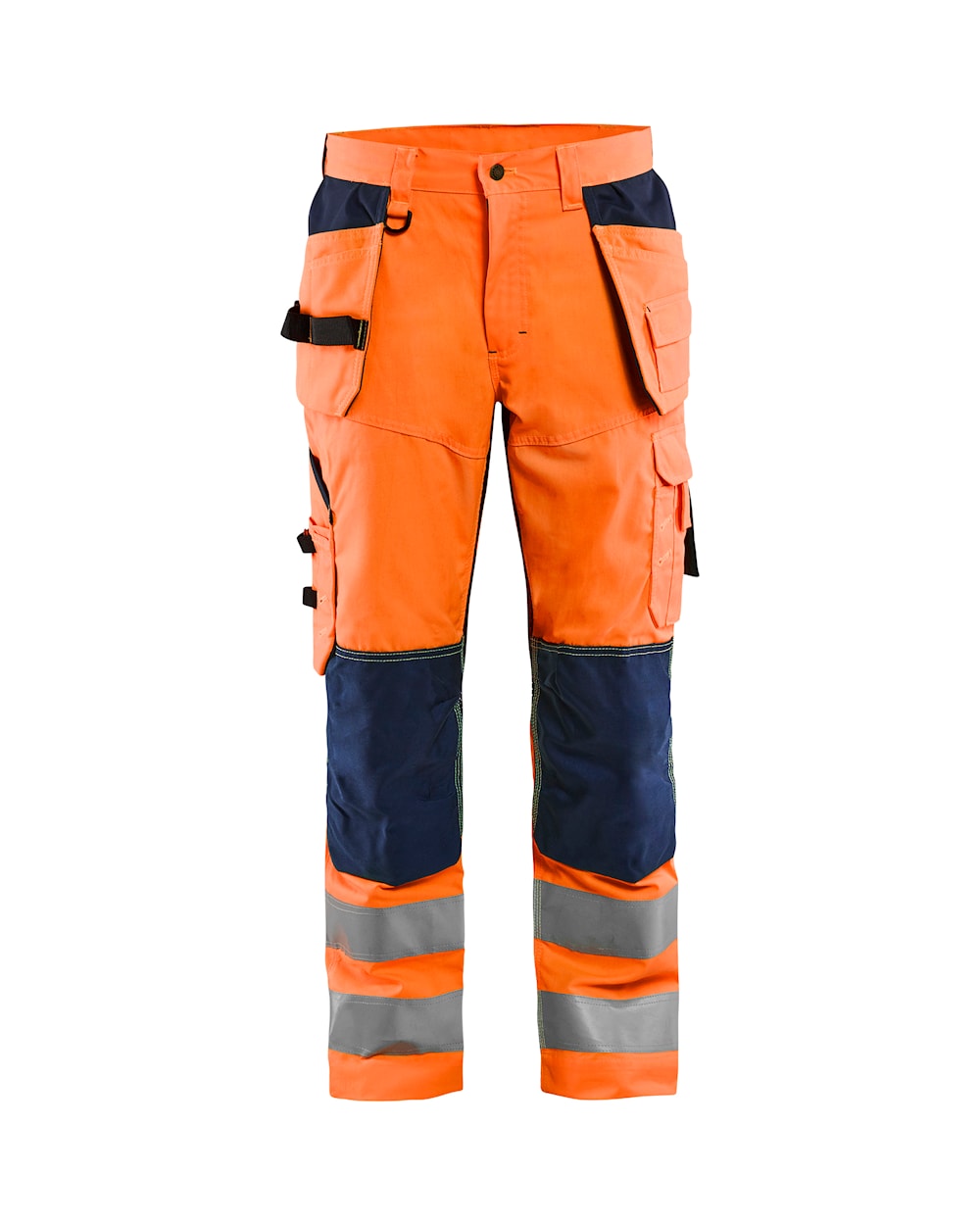 Blaklader Ventilated Hi-Vis Trousers 1565 #colour_orange-navy-blue