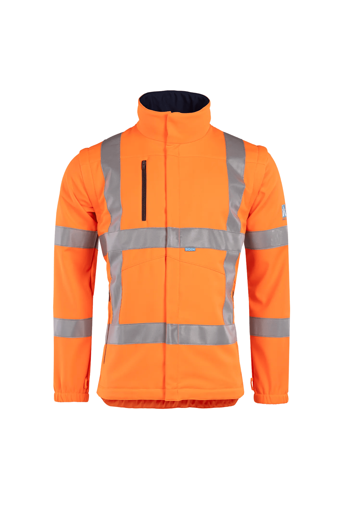 Sioen Alphen Hi-Vis Softshell Jacket With Detachable Sleeves (Rws)