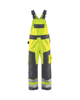 Blaklader Hi-Vis Bib Trousers 2660 - Hi-Vis Yellow/Mid Grey