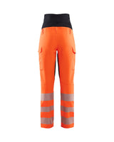 Blaklader Women's Hi-Vis 4-Way Stretch Maternity Trousers 7100 #colour_orange-black