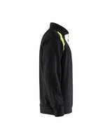 Blaklader Half-Zip 2-Tone Sweatshirt 3353 - Black/Hi-Vis Yellow