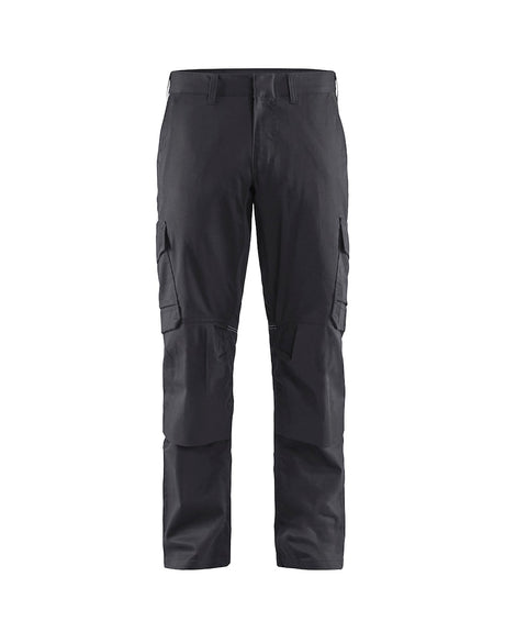 Blaklader Industry Trousers Stretch with Knee Pad Pockets 1448 #colour_mid-grey-black