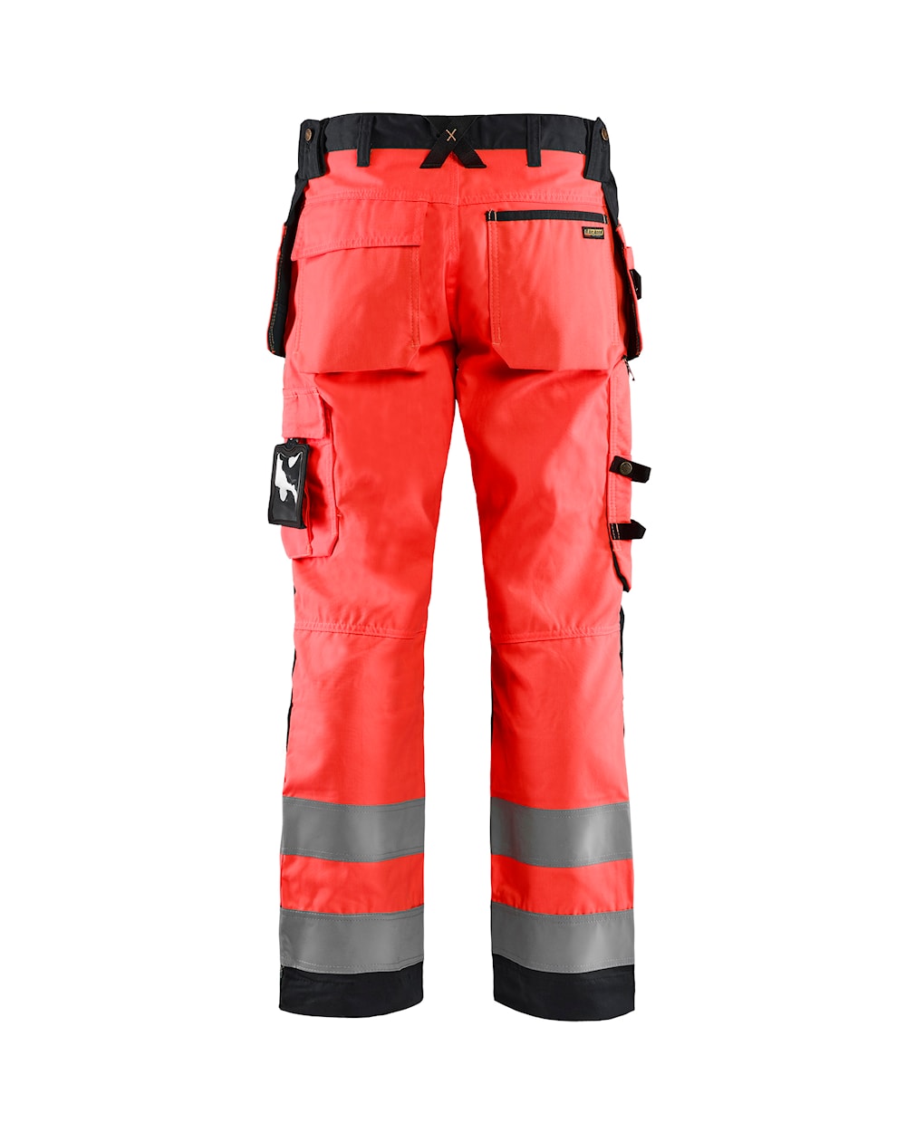 Blaklader Hi-Vis Craftsman Trousers 1568 - Red Hi-Vis/Black