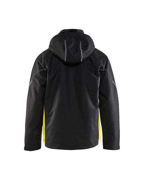 Blaklader Lightweight Lined Functional Jacket 4890 #colour_black-hi-vis-yellow