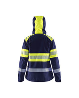 Blaklader Women's Softshell Jacket Hi-Vis 4404 #colour_navy-blue-hi-vis-yellow