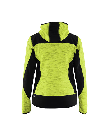 Blaklader Women's Knitted Jacket 4931 #colour_hi-vis-yellow-black