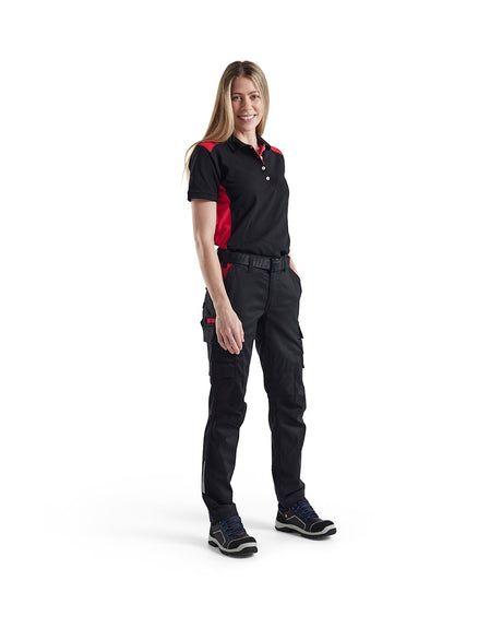 Blaklader Women's Industry Trousers Stretch 7144 #colour_black-red