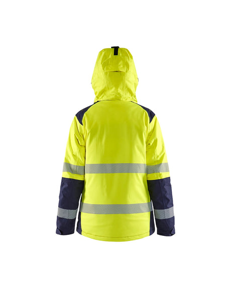 Blaklader Women's Winter Jacket Hi-Vis 4456 #colour_hi-vis-yellow-navy-blue