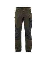 Blaklader 4-Way-Stretch Service Trousers 1422 - Dark Olive Green/Black