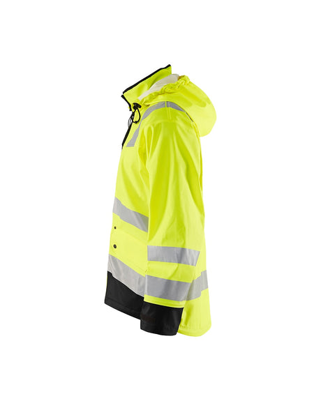 Blaklader Rain Jacket Hi-Vis Level 3 4327 #colour_hi-vis-yellow-black