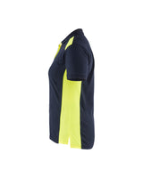 Blaklader Women's Polo Shirt 3390 #colour_dark-navy-blue-hi-vis-yellow