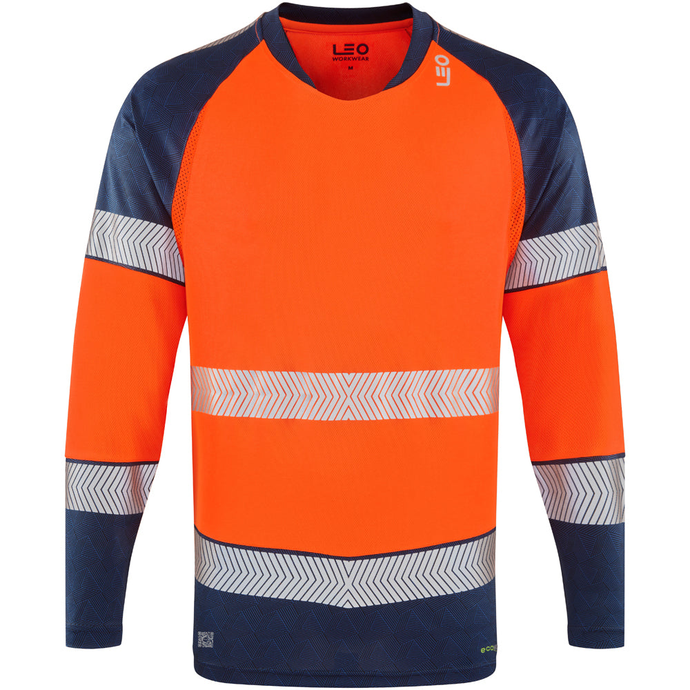 RUDA Leo EcoViz Performance+ Dual Colour Long Sleeve T-Shirt Hi Vis Breathable Workwear Reflective