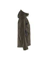 Blaklader Softshell Jacket with Hood 4753 #colour_dark-olive-green-black