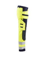 Blaklader Multinorm Craftsman Trousers 1579 #colour_hi-vis-yellow-navy-blue