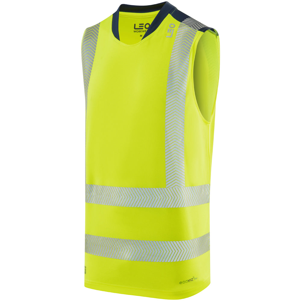 Leo Workwear BRADWELL Leo EcoViz Performance+ Sleeveless T-Shirt
