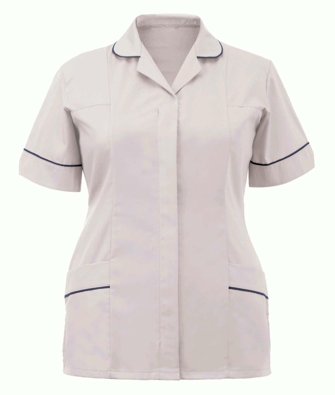 Orbit International Classic Tunic: Ladies - White / Navy