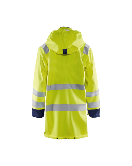 Blaklader Rain Coat Hi-Vis Level 3 4326 #colour_hi-vis-yellow-navy-blue