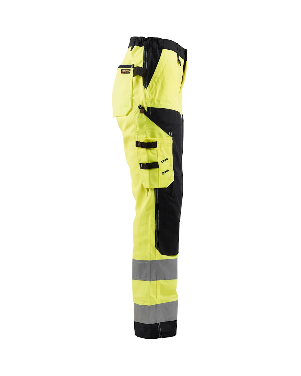 Blaklader Women's Hi-Vis Trousers without Nail Pockets 7155 #colour_hi-vis-yellow-black