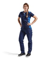 Blaklader Women's Industry Trousers 7104 #colour_navy-blue-cornflower-blue