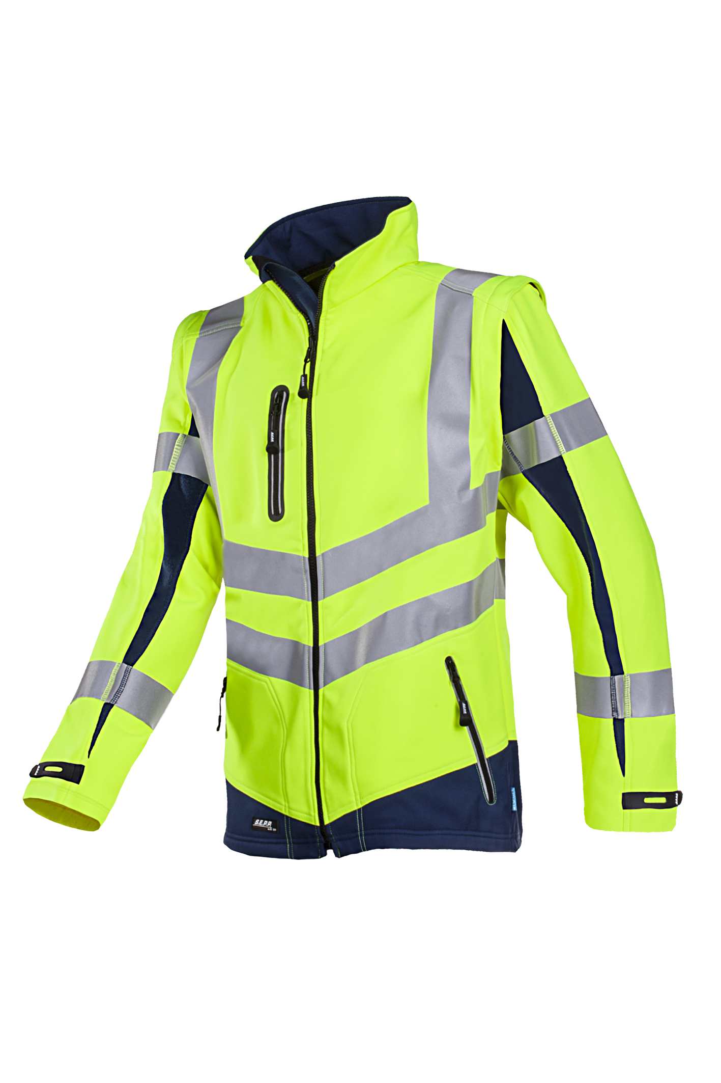 Sioen Malden Hi-Vis Softshell Jacket With Detachable Sleeves