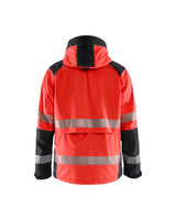 Blaklader Shell Jacket Hi-Vis 4435 #colour_red-hi-vis-black