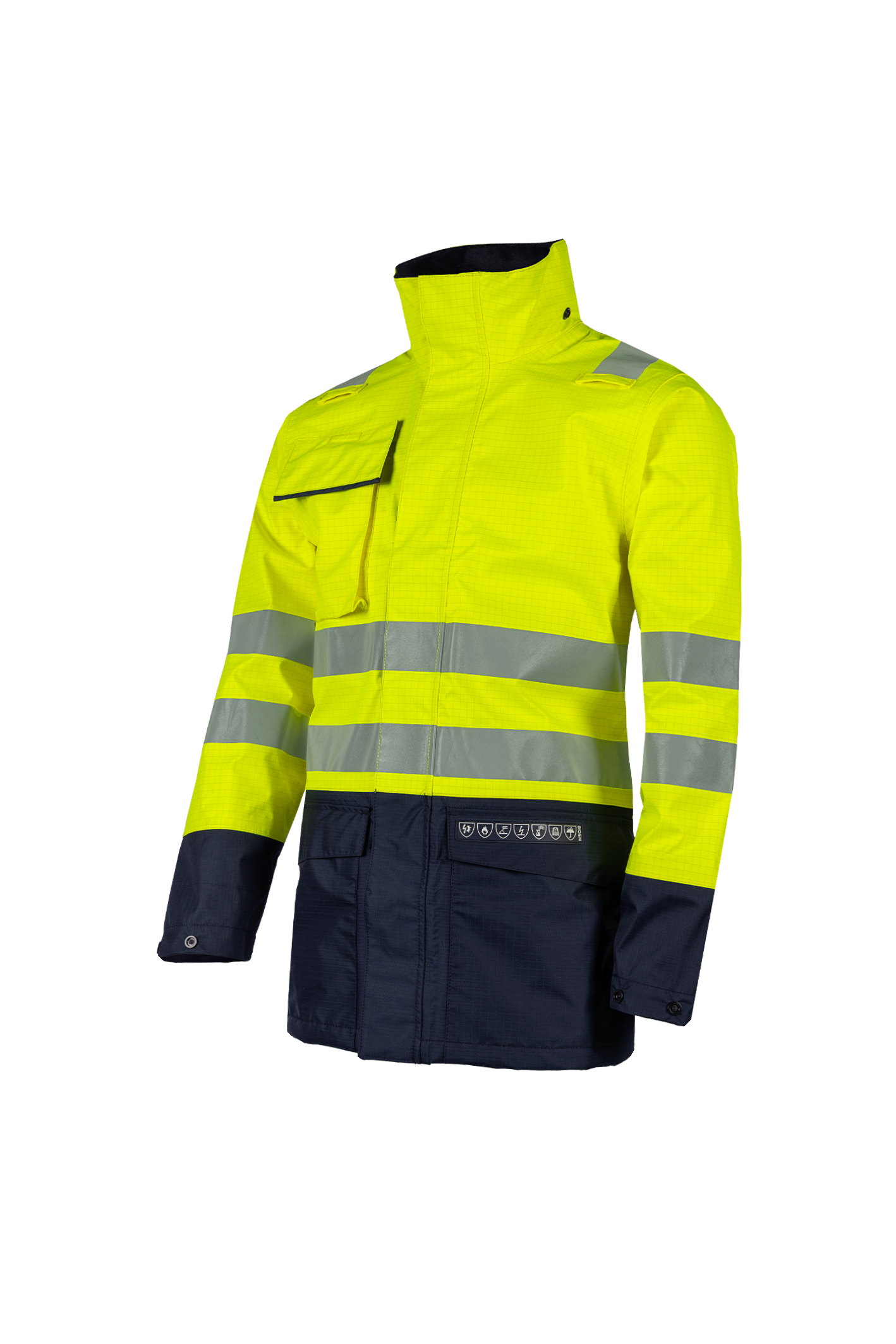 Sioen Kaldvik Hi-Vis Rain Jacket With Arc Protection