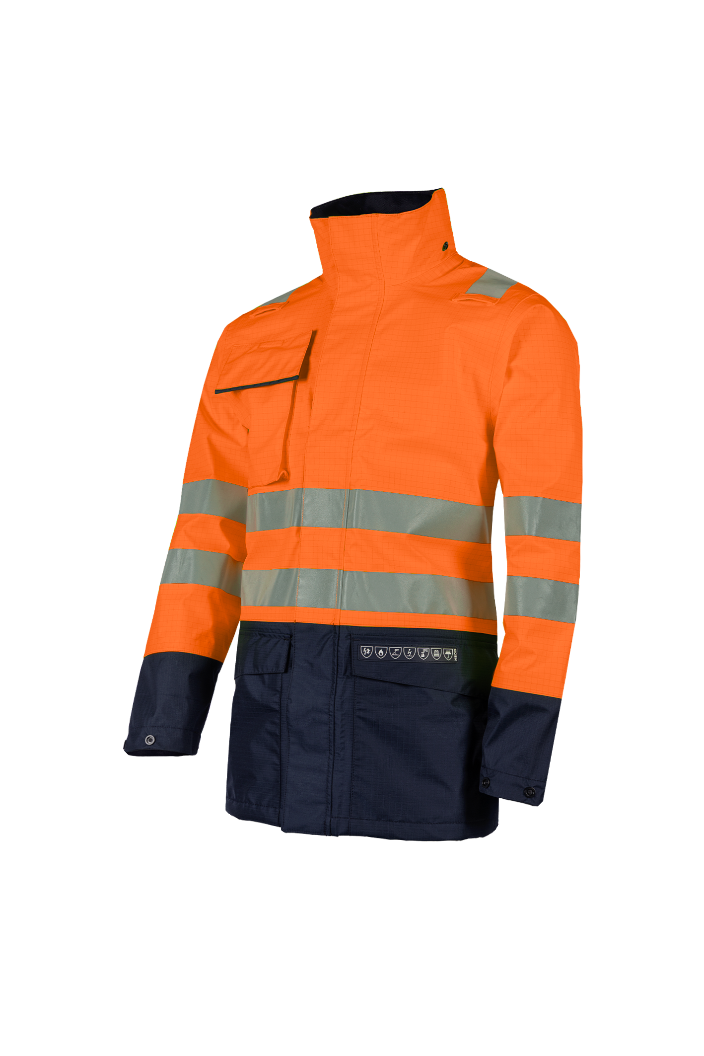Sioen Kaldvik Hi-Vis Rain Jacket With Arc Protection