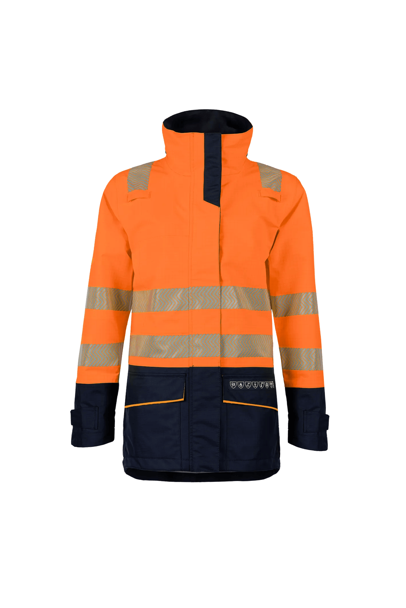 Sioen Vaski Hi-Vis Ladies Rain Jacket With Arc Protection