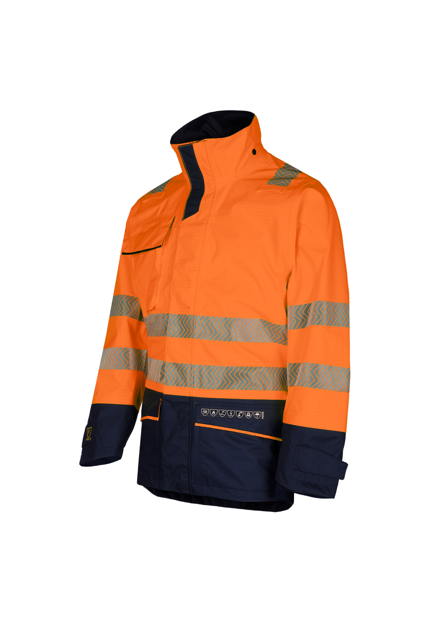 Sioen Talsi Hi-Vis Rain Jacket With Arc Protection (Apc 2)
