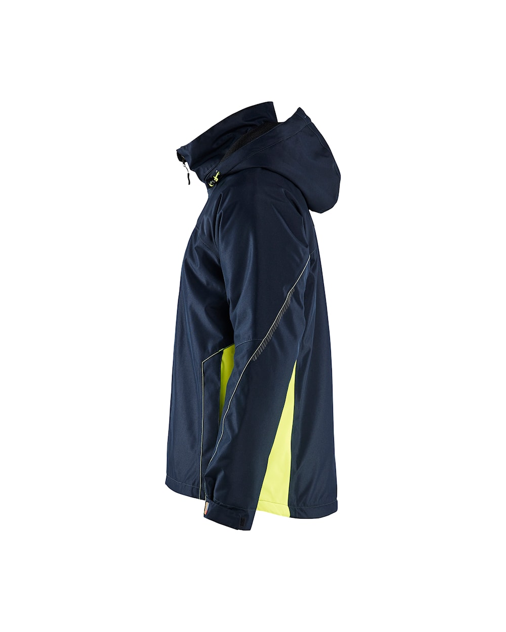 Blaklader Lightweight Lined Functional Jacket 4890 #colour_dark-navy-blue-hi-vis-yellow