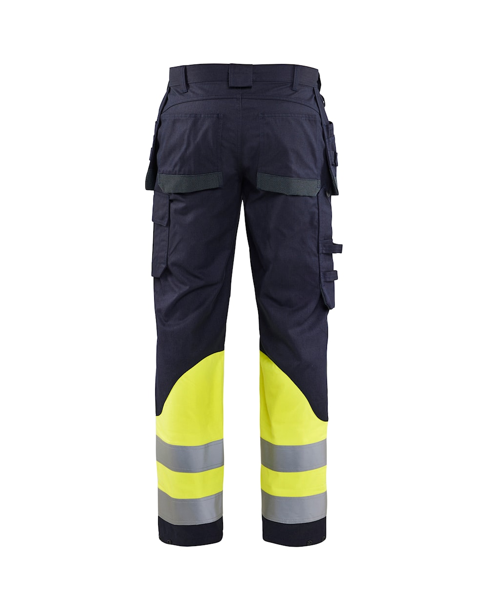 Blaklader Multinorm Inherent Trousers 1489 #colour_navy-blue-hi-vis-yellow