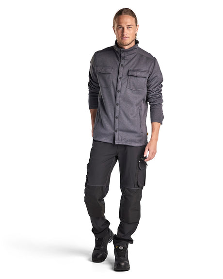 Blaklader Pique Fleece Shirt Jacket 3232 #colour_black-melange