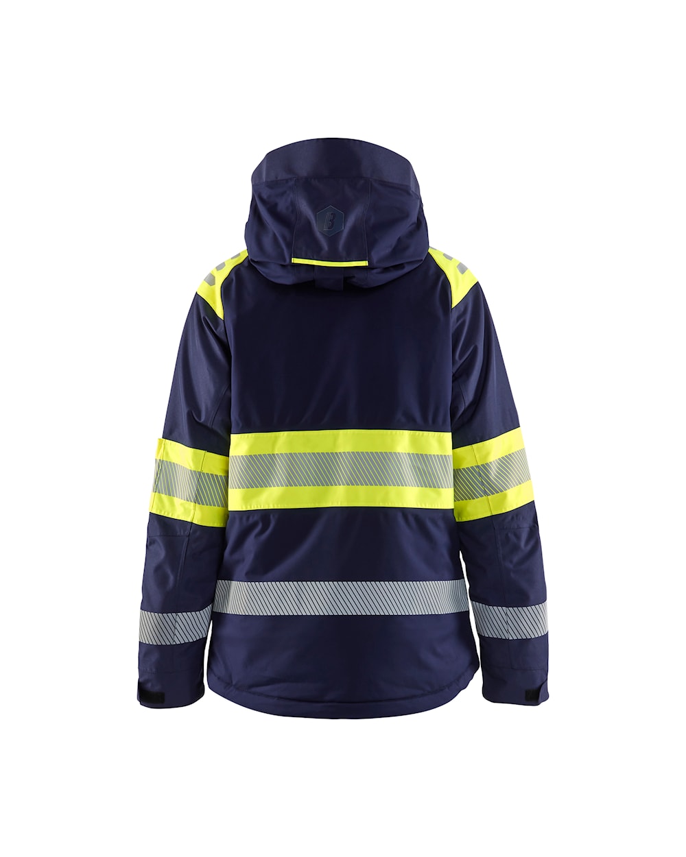 Blaklader Women's Winter Jacket Hi-Vis 4470 #colour_navy-blue-hi-vis-yellow