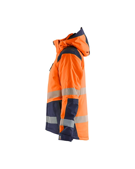 Blaklader Women's Winter Jacket Hi-Vis 4456 #colour_orange-navy-blue