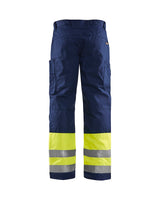 Blaklader Hi-Vis Winter Trousers 1862 - Hi-Vis Yellow/Navy Blue